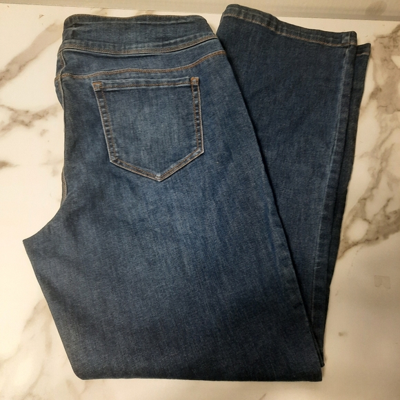 Westbound Blue Pull-on Jeans Women's 14 Regular Stretch Denim High Rise - Picture 2 of 12